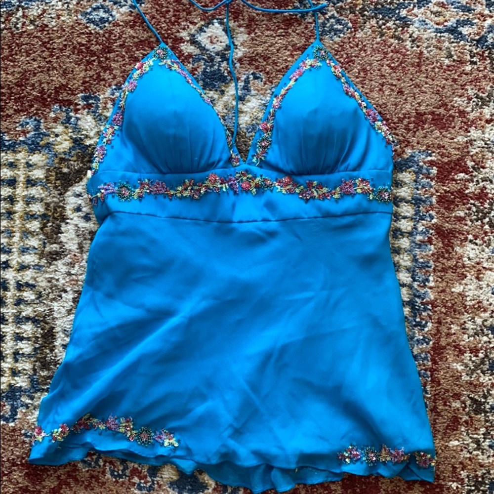 Jovani silk beaded top